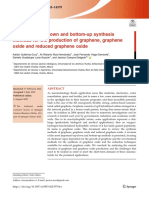 A Review of Top-Down and Bottom-Up Synthesis Methods For The Production of Graphene, Graphene Oxide and Reduced Graphene Oxide