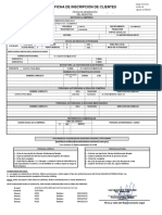 Ficha de Inscripción de Clientes