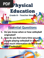 Grade 8 - Lesson 3.1 History of Volleyball