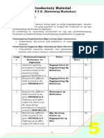 Introductory Material: MAPEH P.E. (Ikalawang Markahan)