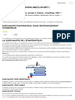 Surchauffe, Sous-Refroidissement, Savoir Et Comprendre