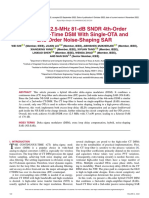 A 3.7-MW 12.5-MHz 81-DB SNDR 4th-Order Continuous-Time DSM With Single-OTA and 2nd-Order Noise-Shaping SAR