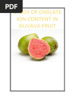 Study of Oxalate Ion Content in Guvava Fruit-1