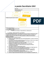 Fiche de Poste Secretaire SAV