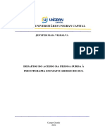 Desafios Do Acesso Da Pessoa Surda À Psicoterapia em Mato Grosso Do Sul