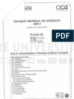 Examen de Admisión 2023-I - Área E