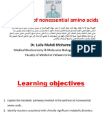 Biosynthesis of Nonessential Amino Acids