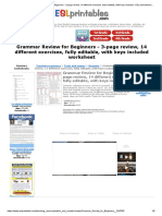Grammar Review For Beginners - 3-Page Review, 14 Different Exercises, Fully Editable, With Keys Included - ESL Worksheet by Zailda