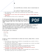 Compilado de Provas de Desenvolvimento de Software para Internet - UNIP EAD