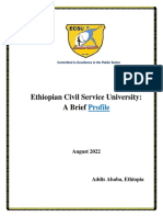 Ethiopian Civil Service University Profile