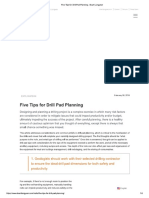 Five Tips For Drill Pad Planning