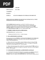 Modelo de Escrito de Demanda Con Medida Cautelar Dentro Del Proceso