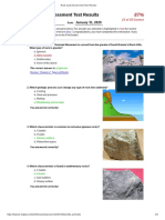 Rock Cycle Assessment Test Results