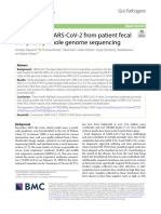 Detection of SARS-CoV-2 From Patient Fecal Samples by Whole Genome Sequencing