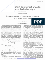 Détermination de Groupe Du Moment D'inertie Hydra-Électrique