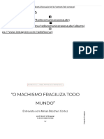 O Machismo Fragiliza Todo Mundo