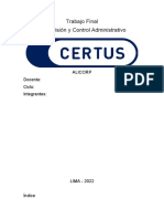 Trabajo Final Supervisión y Control Administrativo: Alicorp Docente: Ciclo: Integrantes