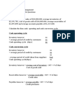 Working Capital Management Work Sheet-Cash Operation Cycle - AR-AP-July 2022