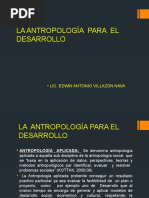 La Antropología para El Desarrollo