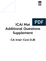 Cost DJB - ICAI Mat Additional Questions