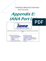 Appendix E - IANA Port List