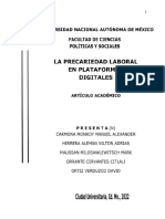 La Precariedad Laboral en Plataformas Digitales