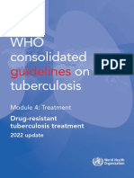 WHO Consolidated On Tuberculosis: Guidelines