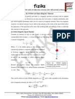 (B) Orbital and Spin Magnetic Moment