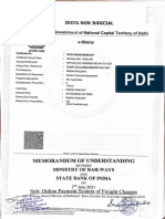 Online Payment System of Freight Charges - MoU Between Mo Railways and SBI Dated 2 June 2021