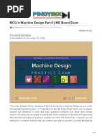 MCQ in Machine Design Part 8 ME Board Exam