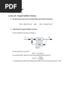 CM3310 Spring 2008: 1. Recall Connections Between Nyquist Plots and Transfer Functions