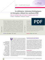 Le Cycle Cellulaire: Données Biologiques Et Thérapies Ciblant Les cyclines/CDK