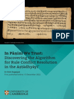 Discovering The Algorithm For Rule Conflict Resolution in The A Ādhyāyī