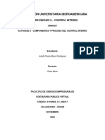 Actividad 2 - Componentes y Proceso Del Control Interno Entregable