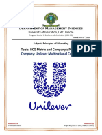 BCG Matrix UNILEVER PDF