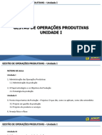 Slides Gestão Das Operações Produtivas - Unidade I