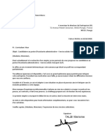 Lettre de Motivation Emploi