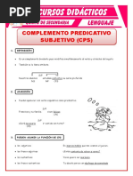 Complemento Predicativo Subjetivo para Quinto de Secundaria