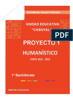 PROYECTO HUMANISTICO 1ero BGU