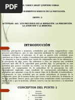 Los Procesos de La Sensacion J La Percepcion J La Atencion y Memoria