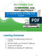 Topic 2.3 Network Addressing For TCPIP