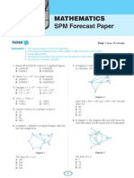 Mathematics SPM Forecast Papers