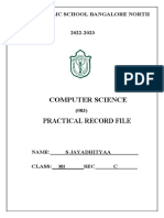 Class 12 CSC Practical File Mysql