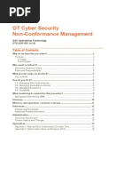 OT Cyber Security Non-Conformance Management