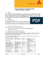 Expansion Joint Waterproofing Specs - SD Combiflex SG v2