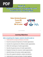 Unit 5 Segmentation, Targeting and Positioning