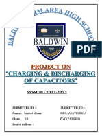 Physics Investigatory Project On Charging and Discharging of Capacitor