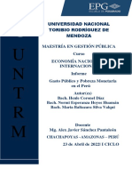 Gasto Público y Pobreza Monetaria en El Perú