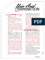 Cc1 Lab Uric Acid Determination - Cueno