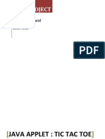 Tic Tac Toe Java Applet